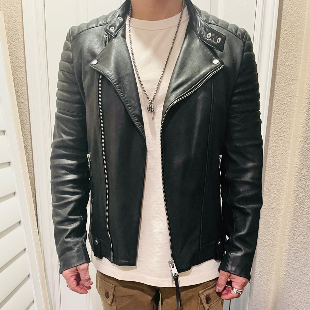 AllSaints Jasper Leather Biker (ML018F)
